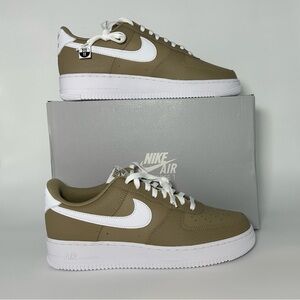 Nike Air Force 1 Low 07 Khaki White DV0804-200 Mens 11 NEW Leather Sneakers